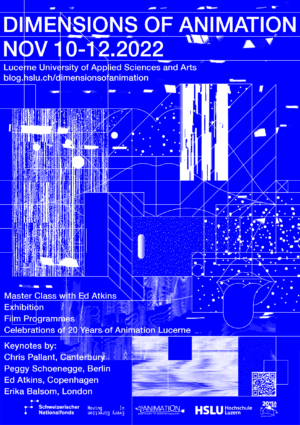 CAGA 2022: 6th Conference of AG Animation – Dimensions of Animation | Lucerne | November 10-12, 2022 | PROGRAM & WEBSITE
