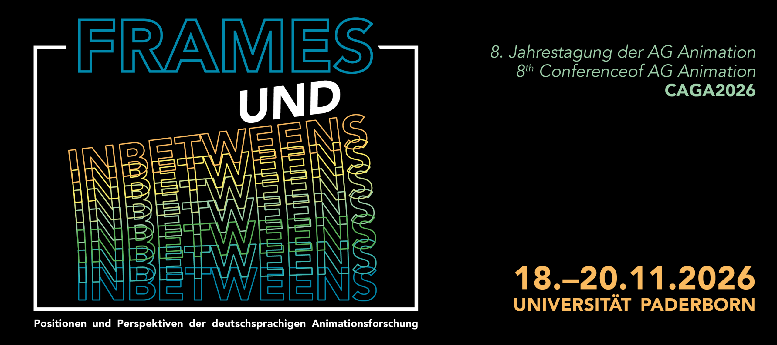 CfP: CAGA 2026 – Frames und Inbetweens | 18.–20.11.2026 | Deadline: 15.06.2026